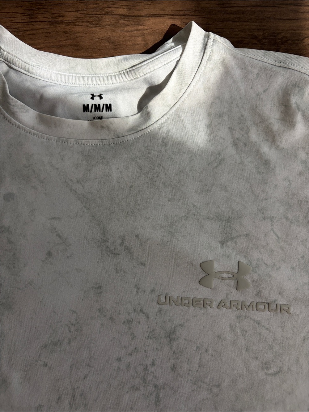 Under Armour Men’s Rush Tee in white marble